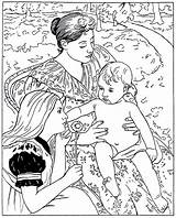 Coloring Pages Cassatt Mary Book Printable Choose Board Impressionist Painting Family sketch template