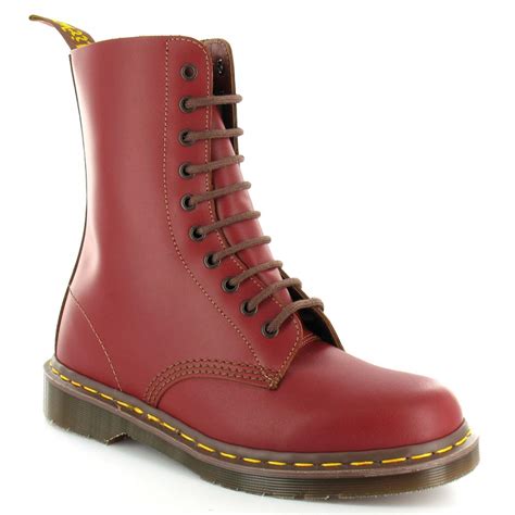dr martens vintage  mens leather boots oxblood ebay