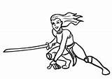 Ninja Coloring Pages Coloring4free Girl Category sketch template