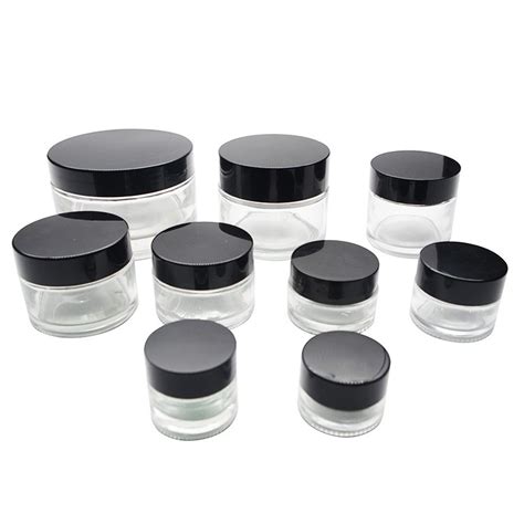 Wholesale Empty Clear Glass Cosmetic Face Cream Jar Bottle