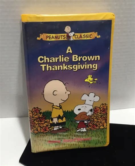 charlie brown thanksgiving vhs peanuts classic  picclick