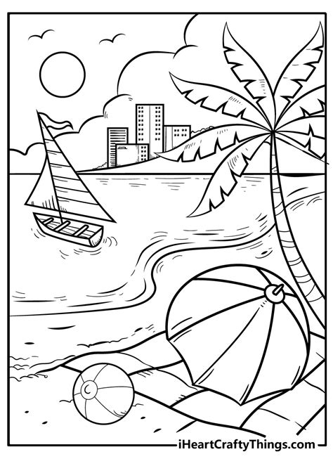 beach coloring pages  kids