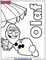 Coloring Pages Olaf Beach Printable Frozen Cute Disney Name Summer Sven Color Print Kids Anna Elsa Colouring Choose Board Book sketch template