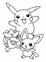 Pokemon Pages Coloring Cool Pikachu Friends Sheets sketch template