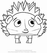 Zack Quack Fluffy Coloring Drawing Hedgehog sketch template