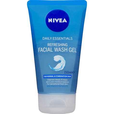 nivea daily essentials refreshing facial wash gel ml big