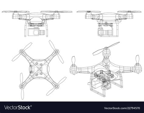 drone concept rendering   royalty  vector image