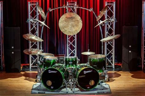 lovely green premier drumset drum kits drum set drums