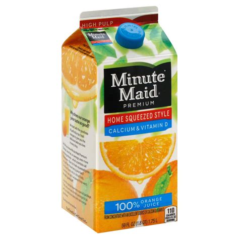 minute maid premium home squeezed style high pulp  orange juice