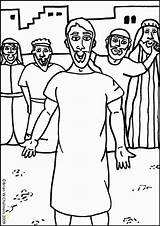 Jesus Coloring Paralytic Healing 1074 1521 Divyajanani sketch template