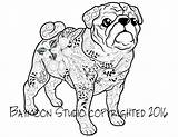 Pug Coloring Pages Printable Getcolorings sketch template