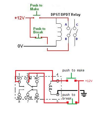 relay latch circuit diagram