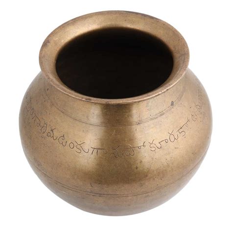 south indian brass rice cooking pot