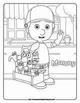 Manny Handy Coloring Pages Disney Mandy Sheets Pirates Library Neverland Jake sketch template
