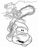 Coloring Mater Tow Mcqueen Cars Characters sketch template