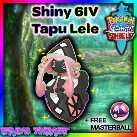 pokemon sword  shield ultra shiny tapu lele iv event etsy