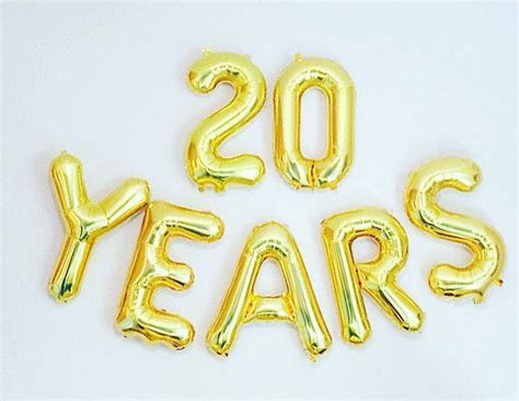 20 Years Balloon 20th Birthday Photo Prop 20th Anniversary 20th Bday