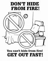 Fire Safety Coloring Pages Prevention Week Hide Print Book Department Printable Books Clipart Color Dont Don Kids Sheets Colouring Dispatch sketch template
