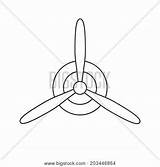 Propeller Airplane Boat Drawing Plane Icon Getdrawings Vectors Stock Isolated Outline Shutterstock sketch template