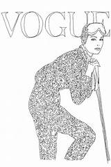 Vogue Coloring Book Colouring Fashion Pages Adult Vintage First Books Chanel Drawing Introducing Dresses Unveiled Mode British Whowhatwear Choose Board sketch template