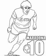 Maradona Footballeur Armando Argentin Mohamed Footballer Topcoloringpages sketch template