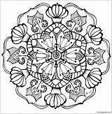 Shining Mandala Bright Coloring Online Pages Color sketch template