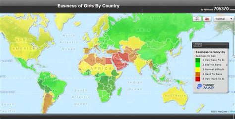 Pickup Artists Put Together Map Rating Easiness Of Girls By Country