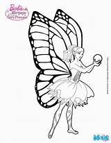 Coloring Barbie Mariposa Pages Flutter Flower Power sketch template