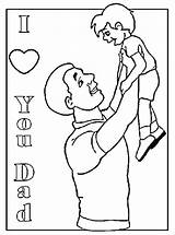 Coloring Dad Father Pages Son Daddy Fathers Super Mom Drawing Color Kids Printable Happy Dads Cards Print Getcolorings Kindergarten Getdrawings sketch template