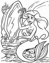 Mermaid Coloring Little Pages Coloringpages1001 Printable sketch template