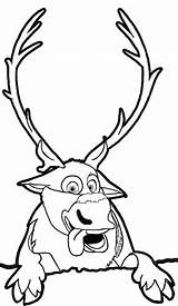 Sven Olaf Drawing Reindeer Drawinghowtodraw Ausmalbilder Outline Ausmalen Drawings Eiskönigin Getdrawings Colouring Kristoff sketch template
