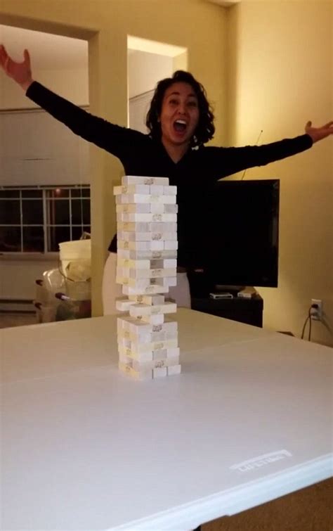 Best Jenga Move Ever Girl Whips Out The Bottom Brick Like A Magician