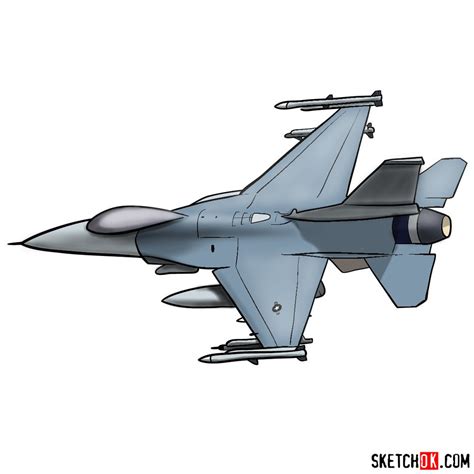 How To Draw Lockheed Martin F 16 Fighting Falcon