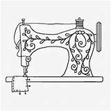 Coloring Kids Drawing Pages Sewing Machine sketch template