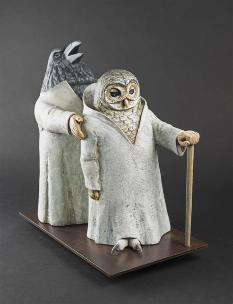 blind poet   muse stonington gallery bird carving gallery  minotaur