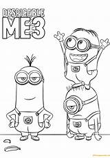 Minions Pages Despicable Color Coloring Printable Print sketch template