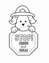 Stop Drop Roll Coloring Clipart Door Fire Pages Safety Preschool Printable Knob Crafts School Drawing Clip Popular Prevention Getdrawings Clipground sketch template