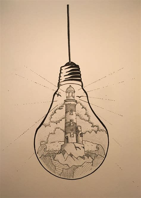 tiny lighthouse    light bulb