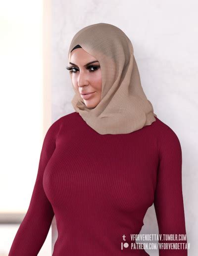 3d Hijab Kim Portrait Introducing A New Model For Tumbex