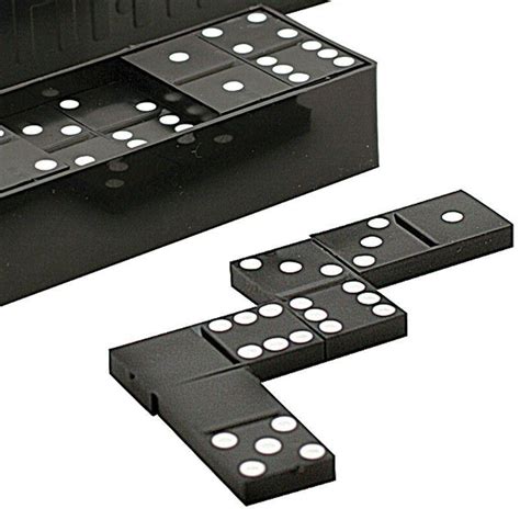 double  dominoes domino set   black