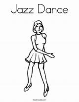 Jazz Dance Coloring Pages Dancing Dancer Girl Print Drawing Color Noodle Ballet Getdrawings Twistynoodle Built California Usa Printable Ballerina Favorites sketch template