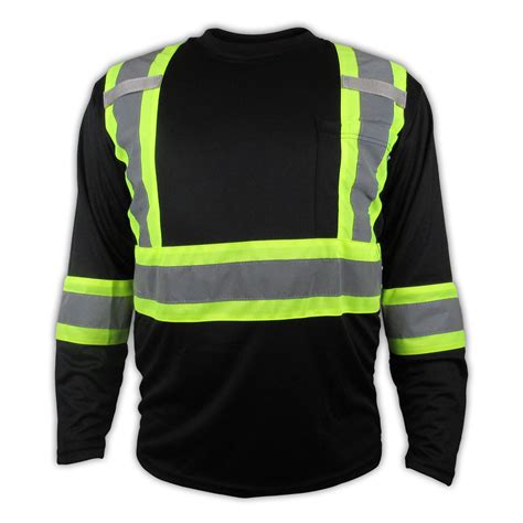 xl black high visibility safety shirt class  level  walmartcom