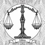 Coloring Drawing Adult Zodiac Pages Libra Balance Scale Drawings Outline Colored Signs Pencils Pencil Signo Visit Tattoo Virgo Website Sign sketch template
