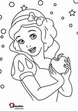 Snow Princess Disney Coloring Bubakids sketch template