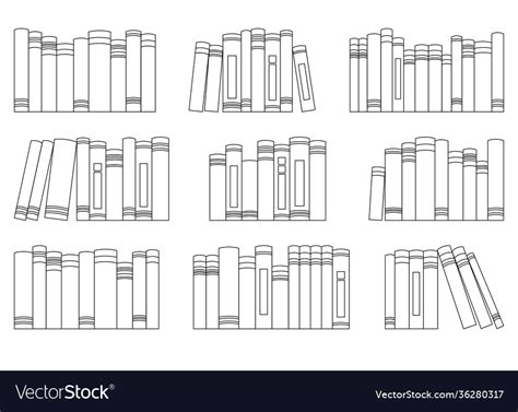 printable book tracker  books   bookshelf vector image