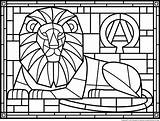 Stained Glass Window Coloring Pages Print sketch template
