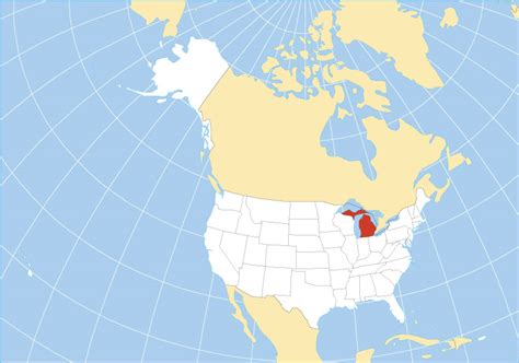 map   state  michigan usa nations  project