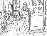 Gogh Habitacion Dibujo Dormitorio Habitaciones Alcoba Girasoles Dormitorios Recamaras Pintores Vang Conocer sketch template