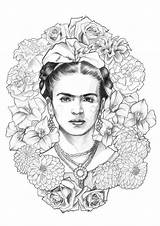 Kahlo Frida Fridah Sketching Originale sketch template