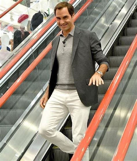 roger federer uniqlo jacket roger federers outfit   french open  perfect